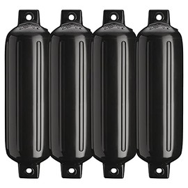 Polyform G-4 Pack Black G Series Fenders 4-Count Multi-Pack - 6.5" x 22", Black