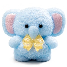 QCROAD SQUISHY Handmade Taba Blue Elephant Squishy - Original Silicone Squishy Toys for Kids & Adults, Stress Relief Squeeze Toy, Party Favors & Goodie Bag Stuffers