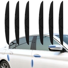HONSCZEC Brands Hosawtek Car Door Edge Guards,6-Piece Set Streamlined Rubber Bumpers for All Vehicles - Easy to Install Using Highly Adhesive Backing - Protects Against Impacts and Scratches