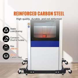 Happybuy Mobile Base, 1500 lbs Capacity, Adjustable from 20" x 24.5" to 28" x 33.5",Heavy Duty Universal Mobile Base Stand with 4 Swivel Wheels, for Woodworking Equipment, Bandsaw, Power Tool, Machine