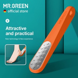 MR.GREEN Double Sided Foot File Callus Remover for Dead Skin Professional Pedicure Tools Callus Scraper Heel File (Orange)