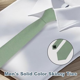 Gsyziux Solid Color Ties for Men, Men's Skinny Tie Necktie for Shirt Tuxedo Wedding Party Dance Business Uniforms (Style-01)