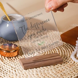 Retirement Gifts for Women / Men, Acrylic Plaque Farewell Gifts, Happy Retirement Gifts, Leaving Job Gifts, Going Away Gift for Colleagues/Friends/Boss/Doctor/Nurse/Teacher/Coworkers, Goodbye Gift