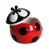 SOCOSY Ceramic Ladybug Sugar Bowl with Lid, Sugar Container, Sugar