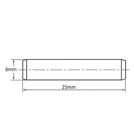 NACX M6 x 25mm Dowel Pins, Shelf Support Peg Pin Rod Fastener, 304 Stainless Steel, 25Pcs