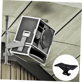 TEHAUX Tripod Speaker Stand Tray Holder for Bookshelf Speakers Durable and Reliable Mount for Home Theater Sports Bar and Patio High Strength Plastic Load Capacity Up to Black