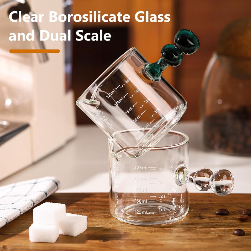 Espresso Shot Glasses with Handle, 120ml Espresso Cup with Single