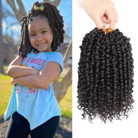 Passion Twist Hair - 8 Packs 6 Inch Passion Twist Crochet Hair For Black Women, Crochet Pretwisted Curly Hair Passion Twists Synthetic Braiding Hair Extensions(6 Inch 8 Packs, #2)
