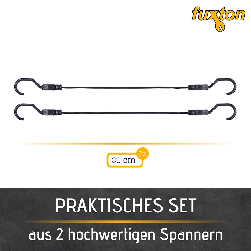 fuxton Set of 2 elastic straps, short, flat with hooks,