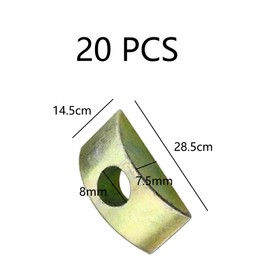 YYHONGMAI 20 Pcs Half Moon Washer Furniture Nut Connector Nuts Spacer Washer Bronze Tone for Panel Furniture Wardrobe