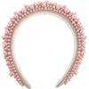 TRIXES Pink Pearl Beaded Headband - Comfortable Hair Band Accessory