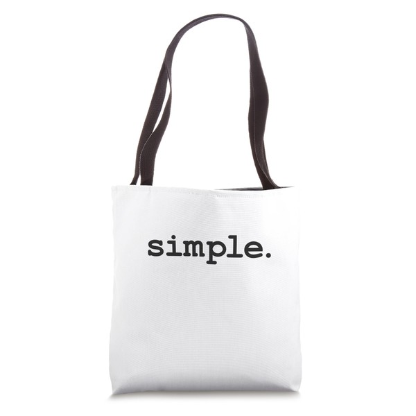 Simple Simplify Minimalist Tote Bag