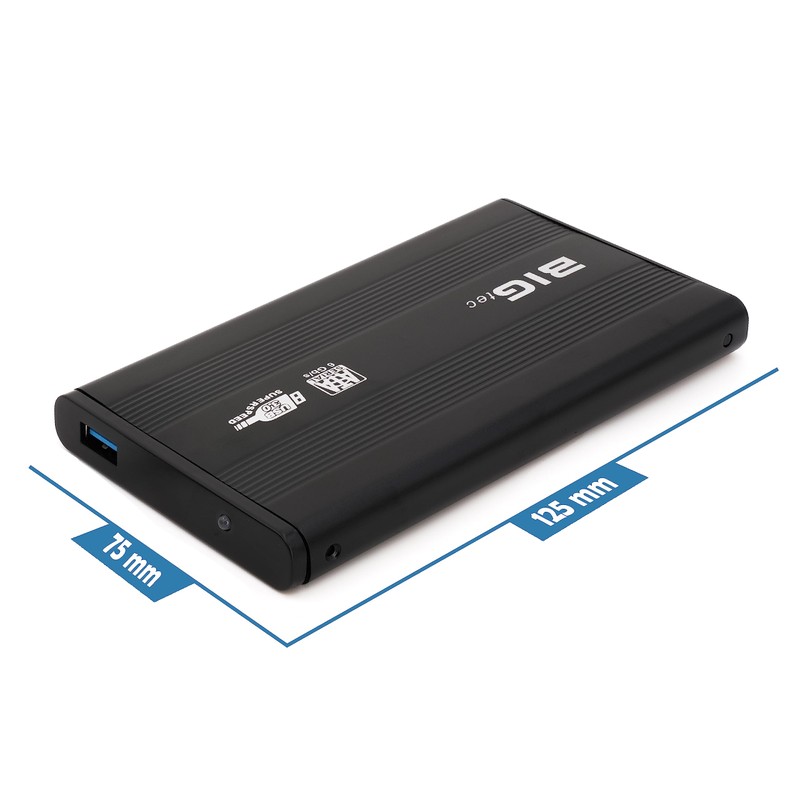 BIGtec Aluminium USB 3.0 High Speed externes Festplattengehäuse 6,35cm (2,5")