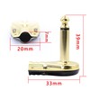 GELRHONR 6.35mm 1/4 inch 90 Degree Pancake Style Plug Connector,Gold