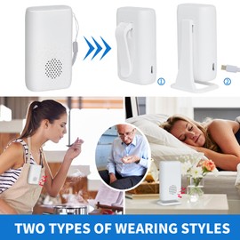 Wireless Caregiver Pager Nurse Alert System SOS Call Button Vibration Pager Nurse Calling Alert System with 58 Melodies 4 Adjust Volume Levels for Patients Seniors Elderly Monitoring at Home