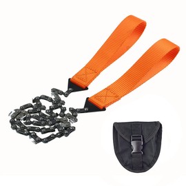 Hand Chainsaw Chainsaw, Carbon Steel Hand Chainsaw, Folding Chainsaw with Handle Including Belt Bag, Quick Wood Tree Cutting Emergency, Outdoor, Camping, 11 Teeth