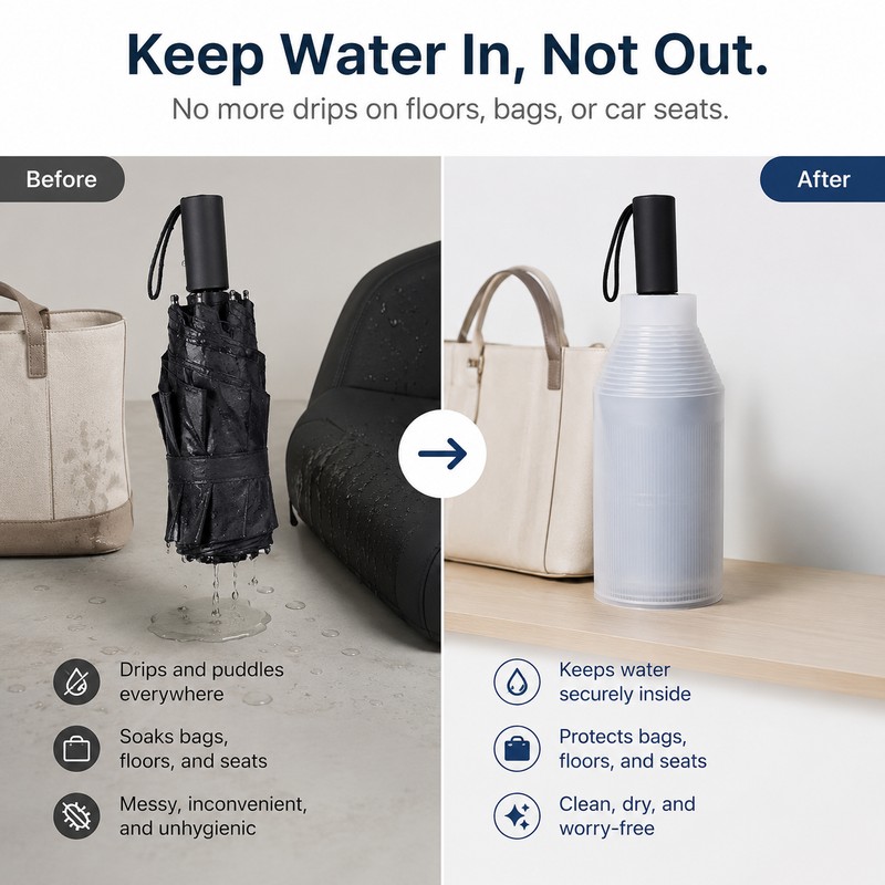 Reusable Umbrella Sleeve for Rainy Days – Waterproof Protective Cover