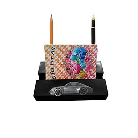 German 911 circa 1993 ref194 BLACK desk office tidy stores business cards pens pencil holder paper weight