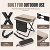 Soly Portable Folding Stool,14.2"Collapsible Camp Stool with Storage Pocket