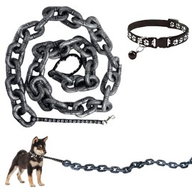 Correa para Perros Divertida de 6 pies - Correa de Cadena de plástico Gigante con Collar para Cachorros para Perros pequeños, Gatos y Cachorros - Correa para Perros con Cadena Divertida de Col