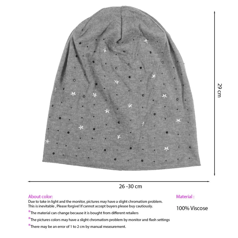 Glamexx24 Star Long Beanie Hat Unisex Star Pattern Hat Warm