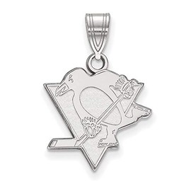 Pittsburgh Penguins Medium (5/8 Inch) Pendant (Sterling Silver)