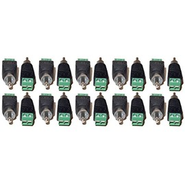 Evertech 20 Pcs UTP Cat5/Cat6 Cable to AV RCA Male Screw Terminal Audio/Video Connector