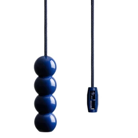 Pull Cord and Pebble Handle, Navy Blue String and Connector. Bathroom Pull Cord.