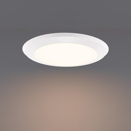 East Grove Home Builder Essential 6in Round Disc LED Recessed Flush Mount 10W 800 Lumens with 5-CCT 2700-3000-3500-4000-5000K in White