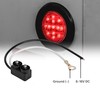 TRUE MODS 2pc 2.5" Red Round Trailer LED Clearance Marker