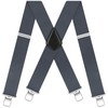 Men's Suspender Heavy Duty for Men Grey Braces Adjustable with