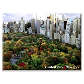 Central Park South Panorama – New York City Photo Souvenir Refrigerator Magnet – NYC Fridge Cool Magnet – New York Landmarks Keepsake Collectible Gift Magnets