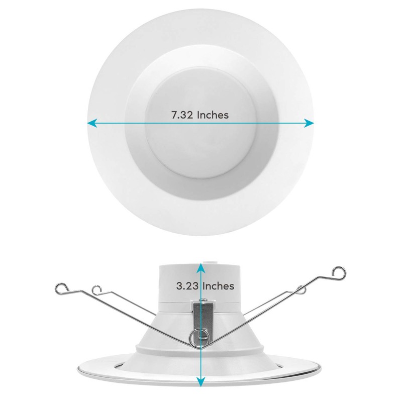 LUXRITE 5/6 Inch LED Recessed Retrofit Downlight, 14W=90W, CCT Color