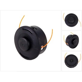 Trimmer Head, Dual Line Petrol Strimmer Bump Feed Spool Head M12 X 1.5LH Brushcutter Replacement for Home and Farm