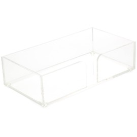Boston International Napkin Holder Caddy, Guest Towel Size, Clear Acrylic