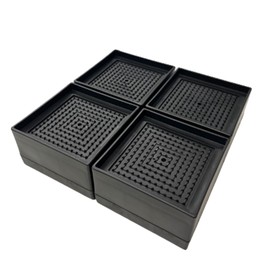 ALEBANA Height Adjustment Desk Kotatsu Square Leg Joint Table, Height Adjustment, Convenient Goods to Raise Legs of Beds, Chairs, Sofas, Height 1.2 inches (4 cm), Black