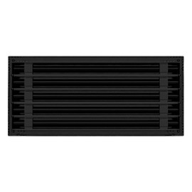 BUILDMART - 22x10 Modern AC Vent Cover - Decorative Black Aluminum Air Vent - Standard Linear Slot Diffuser - Heating and Cooling Register Grille for Ceiling, Walls & Floors - Texas Buildmart