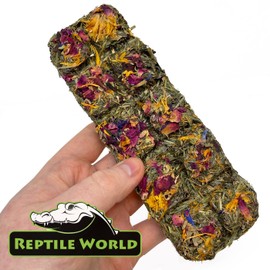 Reptile World Reptile World Tortoise Forage Treat Bar - Flower 1pk | 100% Natural Botanical Treat for Tortoises & Reptiles, Boredom Busting Enrichment Treat