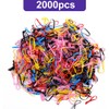 2000 Pieces Elastic and Durable Hair Scrunchies Multipurpose Various Colours