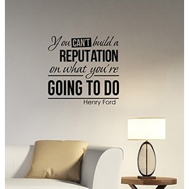 Henry Ford Quote Wall Decal Vinyl Lettering Lifestyle Industry Success Business Motivational Saying Sticker Inspirational Art Decorations for Home Classroom Room Office Decor Ideas hfq2