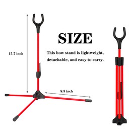 KURUGEILI Archery Bow Stand Fiber Glass Lightweight Bow Holder Rack Legs for Recurve Bow Compound Bow Longbow Takedown Bow