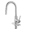 VEVOR Single Handle Sink Faucet Brushed Nickel Pull-Down Kitchen Sink
