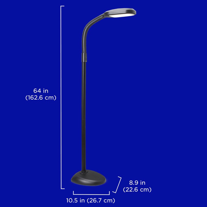 Verilux SmartLight Full Spectrum LED Modern Floor Lamp with Adjustable