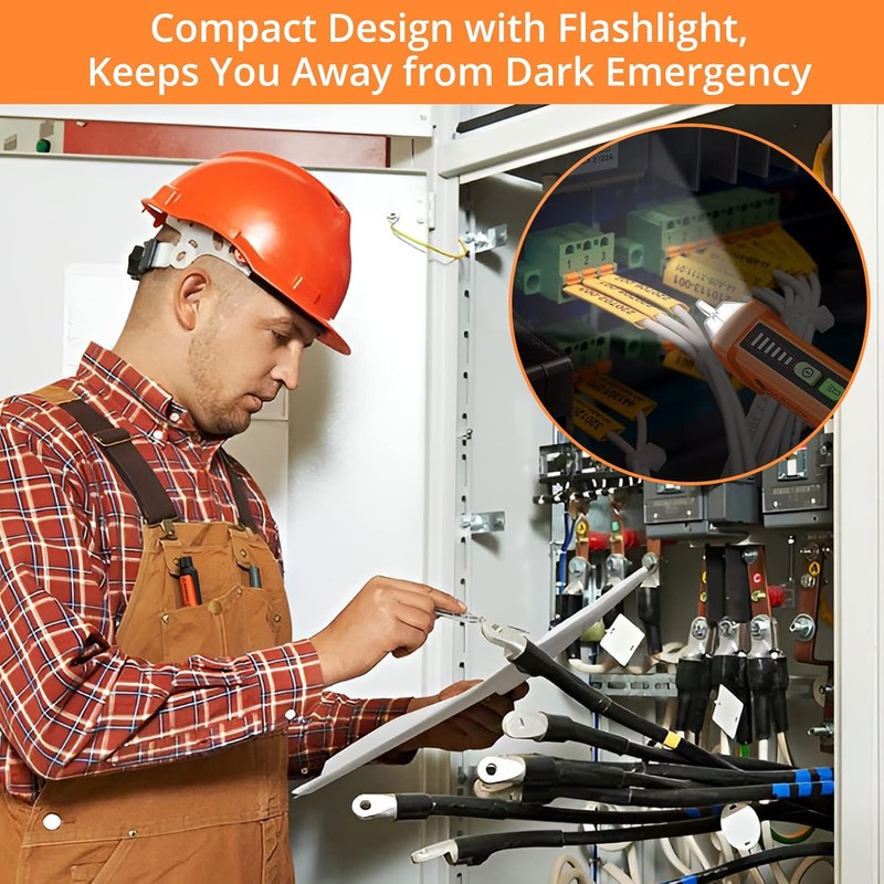 Neoteck Non-Contact AC Voltage Tester Pen, AC 12-1000V, LED Flashlight,