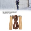 Jump Rope Cowhide Wooden Handle Portable Highly Effective Skipping Rope