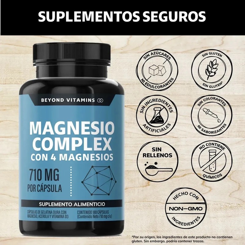 Beyond Vitamins Magnesio Complex citrato De Magnesio Polvo, Glicinato De