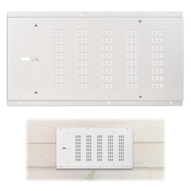 Crawl Space Vent Cover,Foundation Vent Cover for Crawl Space Garage Attic Soffit Home Improvement,Fits 16"x8" Rough Opening,Outdoor Foundation Air Wall Vent with Damper&Screen to Reduce Moisture,White