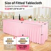 6 Packs Pink Spandex Table Clothes for 8 Ft Tables