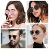 WDZAYXC Classic Polygonal Embossed Design Sunglasses with Metal Frame for