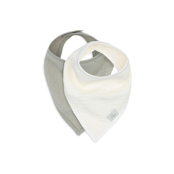Jollein Drool Bib Baby - Bandana - Hydrophilic, Olive Green/Oatmeal